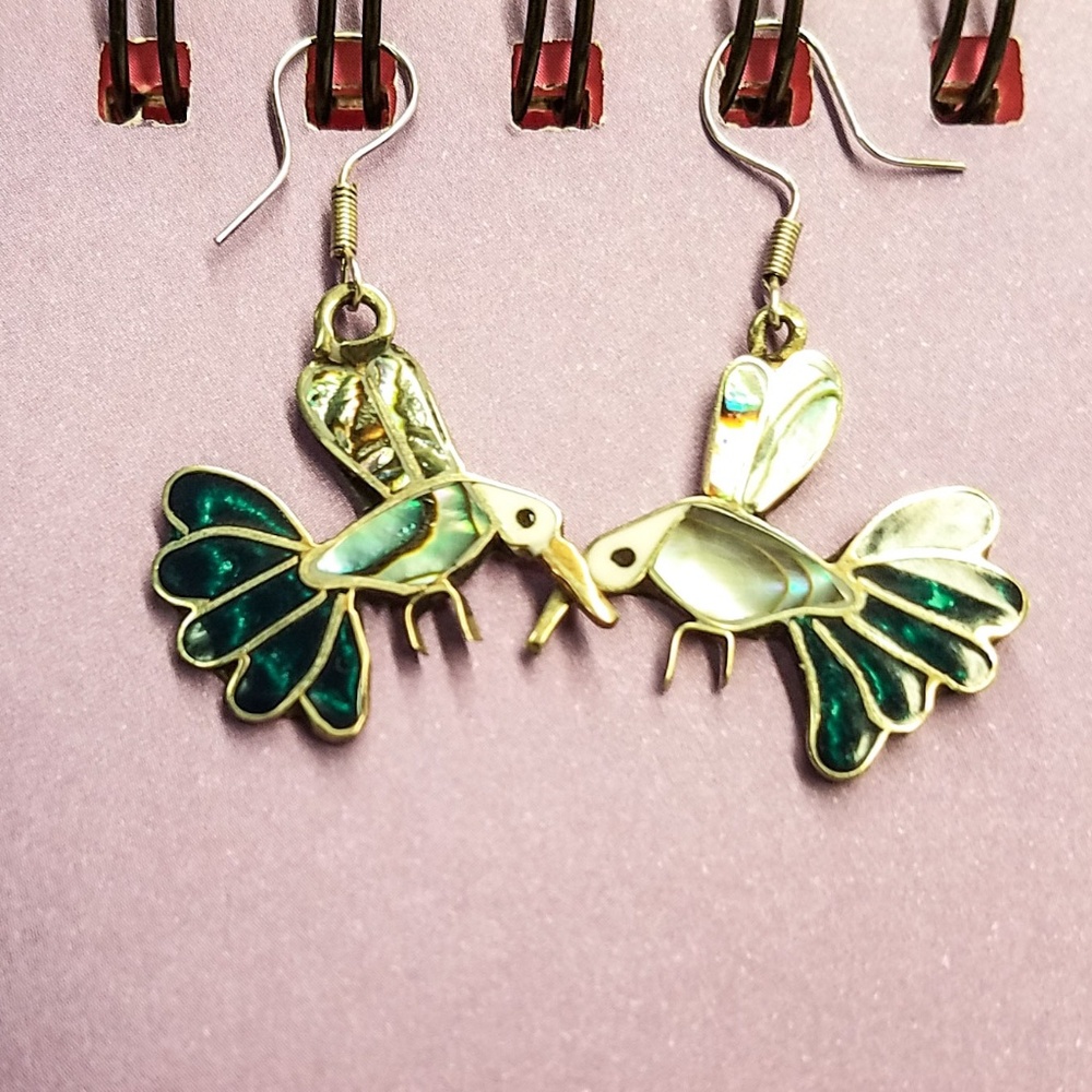 Hummingbird Earrings for Pierced Ears